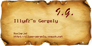 Illyés Gergely névjegykártya